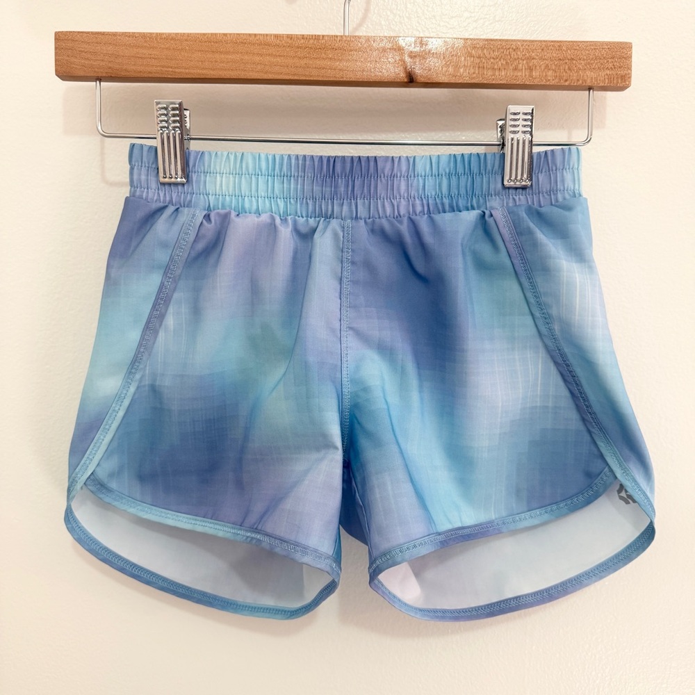 All In Motion Girls Blue Athletic Running Shorts Size M 8 Lined